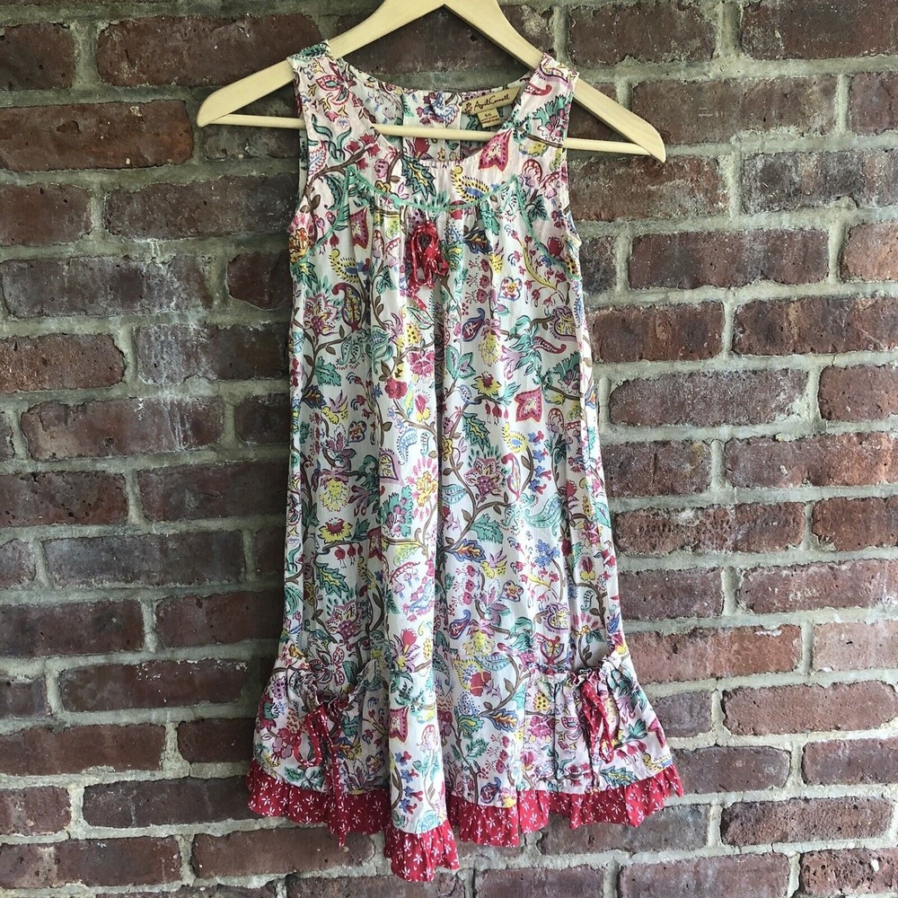 April Cornell Girl’s Sleeveless Floral 100% Cotton Dress Size 5/6